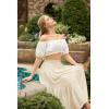 image:imageScarlet Darkness Maxi Skirts for Women High Waist Renaissance Skirt Long Skirt with PocketsOyster White