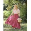 image:imageScarlet Darkness Maxi Skirts for Women High Waist Renaissance Skirt Long Skirt with PocketsPink