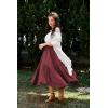 image:imageScarlet Darkness Maxi Skirts for Women High Waist Renaissance Skirt Long Skirt with PocketsRed