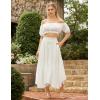 image:imageScarlet Darkness Maxi Skirts for Women High Waist Renaissance Skirt Long Skirt with PocketsWhite