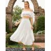 image:imageScarlet Darkness Maxi Skirts for Women High Waist Renaissance Skirt Long Skirt with PocketsWhite