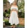 image:imageScarlet Darkness Maxi Skirts for Women High Waist Renaissance Skirt Long Skirt with PocketsWhite