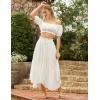 image:imageScarlet Darkness Maxi Skirts for Women High Waist Renaissance Skirt Long Skirt with PocketsWhite