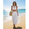 image:imageScarlet Darkness Maxi Skirts for Women High Waist Renaissance Skirt Long Skirt with PocketsWhite