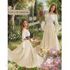 image:imageScarlet Darkness Maxi Skirts for Women Long Flowy Boho Renaissance Skirt with PocketsApricot