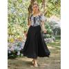 image:imageScarlet Darkness Maxi Skirts for Women Long Flowy Boho Renaissance Skirt with PocketsBlack