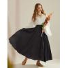 image:imageScarlet Darkness Maxi Skirts for Women Long Flowy Boho Renaissance Skirt with PocketsBlack