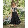image:imageScarlet Darkness Maxi Skirts for Women Long Flowy Boho Renaissance Skirt with PocketsBlack