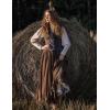 image:imageScarlet Darkness Maxi Skirts for Women Long Flowy Boho Renaissance Skirt with PocketsBrown