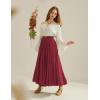 image:imageScarlet Darkness Maxi Skirts for Women Long Flowy Boho Renaissance Skirt with PocketsBurgundy