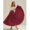 image:imageScarlet Darkness Maxi Skirts for Women Long Flowy Boho Renaissance Skirt with PocketsBurgundy
