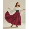 image:imageScarlet Darkness Maxi Skirts for Women Long Flowy Boho Renaissance Skirt with PocketsBurgundy