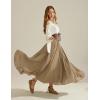 image:imageScarlet Darkness Maxi Skirts for Women Long Flowy Boho Renaissance Skirt with PocketsCamel