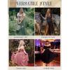 image:imageScarlet Darkness Maxi Skirts for Women Long Flowy Boho Renaissance Skirt with PocketsCamel