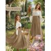 image:imageScarlet Darkness Maxi Skirts for Women Long Flowy Boho Renaissance Skirt with PocketsCamel