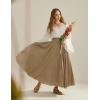 image:imageScarlet Darkness Maxi Skirts for Women Long Flowy Boho Renaissance Skirt with PocketsCamel