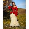 image:imageScarlet Darkness Maxi Skirts for Women Long Renaissance Skirt Flowy Ruffle Tiered SkirtApricot