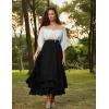 image:imageScarlet Darkness Maxi Skirts for Women Long Renaissance Skirt Flowy Ruffle Tiered SkirtBlack