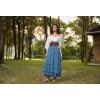 image:imageScarlet Darkness Maxi Skirts for Women Long Renaissance Skirt Flowy Ruffle Tiered SkirtBlue Gray