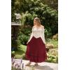 image:imageScarlet Darkness Maxi Skirts for Women Long Renaissance Skirt Flowy Ruffle Tiered SkirtDeep Red