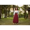 image:imageScarlet Darkness Maxi Skirts for Women Long Renaissance Skirt Flowy Ruffle Tiered SkirtDeep Red
