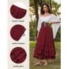 image:imageScarlet Darkness Maxi Skirts for Women Long Renaissance Skirt Flowy Ruffle Tiered SkirtDeep Red