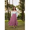 image:imageScarlet Darkness Maxi Skirts for Women Long Renaissance Skirt Flowy Ruffle Tiered SkirtDusty Pink