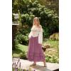 image:imageScarlet Darkness Maxi Skirts for Women Long Renaissance Skirt Flowy Ruffle Tiered SkirtDusty Pink