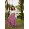 image:imageScarlet Darkness Maxi Skirts for Women Long Renaissance Skirt Flowy Ruffle Tiered SkirtDusty Pink