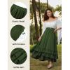image:imageScarlet Darkness Maxi Skirts for Women Long Renaissance Skirt Flowy Ruffle Tiered SkirtGreen