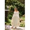 image:imageScarlet Darkness Maxi Skirts for Women Long Renaissance Skirt Flowy Ruffle Tiered SkirtLight Beige