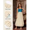 image:imageScarlet Darkness Maxi Skirts for Women Long Renaissance Skirt Flowy Ruffle Tiered SkirtLight Beige
