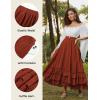 image:imageScarlet Darkness Maxi Skirts for Women Long Renaissance Skirt Flowy Ruffle Tiered SkirtOrange Red