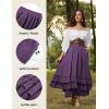 image:imageScarlet Darkness Maxi Skirts for Women Long Renaissance Skirt Flowy Ruffle Tiered SkirtPurple