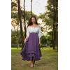 image:imageScarlet Darkness Maxi Skirts for Women Long Renaissance Skirt Flowy Ruffle Tiered SkirtPurple