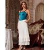 image:imageScarlet Darkness Maxi Skirts for Women Long Renaissance Skirt Flowy Ruffle Tiered SkirtWhite