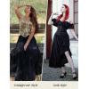 image:imageScarlet Darkness Maxi Skirts for Women Renaissance Skirt Long Flowy Layered Medieval SkirtBlack