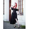 image:imageScarlet Darkness Maxi Skirts for Women Renaissance Skirt Long Flowy Layered Medieval SkirtBlack