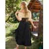 image:imageScarlet Darkness Maxi Skirts for Women Renaissance Skirt Long Flowy Layered Medieval SkirtBlack