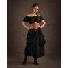 image:imageScarlet Darkness Maxi Skirts for Women Renaissance Skirt Long Flowy Layered Medieval SkirtBlack