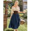 image:imageScarlet Darkness Maxi Skirts for Women Renaissance Skirt Long Flowy Layered Medieval SkirtDark Blue