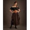 image:imageScarlet Darkness Maxi Skirts for Women Renaissance Skirt Long Flowy Layered Medieval SkirtDark Brown