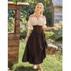 image:imageScarlet Darkness Maxi Skirts for Women Renaissance Skirt Long Flowy Layered Medieval SkirtDark Brown
