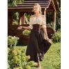 image:imageScarlet Darkness Maxi Skirts for Women Renaissance Skirt Long Flowy Layered Medieval SkirtDark Brown