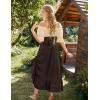 image:imageScarlet Darkness Maxi Skirts for Women Renaissance Skirt Long Flowy Layered Medieval SkirtDark Brown