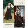 image:imageScarlet Darkness Maxi Skirts for Women Renaissance Skirt Long Flowy Layered Medieval SkirtDark Brown