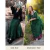 image:imageScarlet Darkness Maxi Skirts for Women Renaissance Skirt Long Flowy Layered Medieval SkirtDark Green