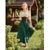 image:imageScarlet Darkness Maxi Skirts for Women Renaissance Skirt Long Flowy Layered Medieval SkirtDark Green