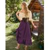 image:imageScarlet Darkness Maxi Skirts for Women Renaissance Skirt Long Flowy Layered Medieval SkirtDark Purple