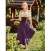 image:imageScarlet Darkness Maxi Skirts for Women Renaissance Skirt Long Flowy Layered Medieval SkirtDark Purple